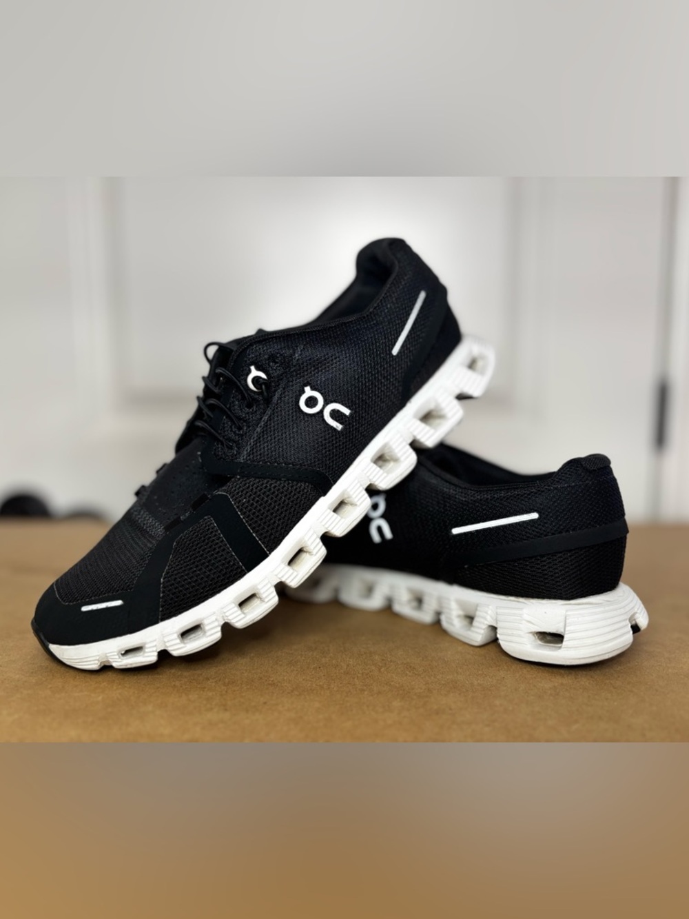 On Running Cloud 5 Sneakers in Black and White